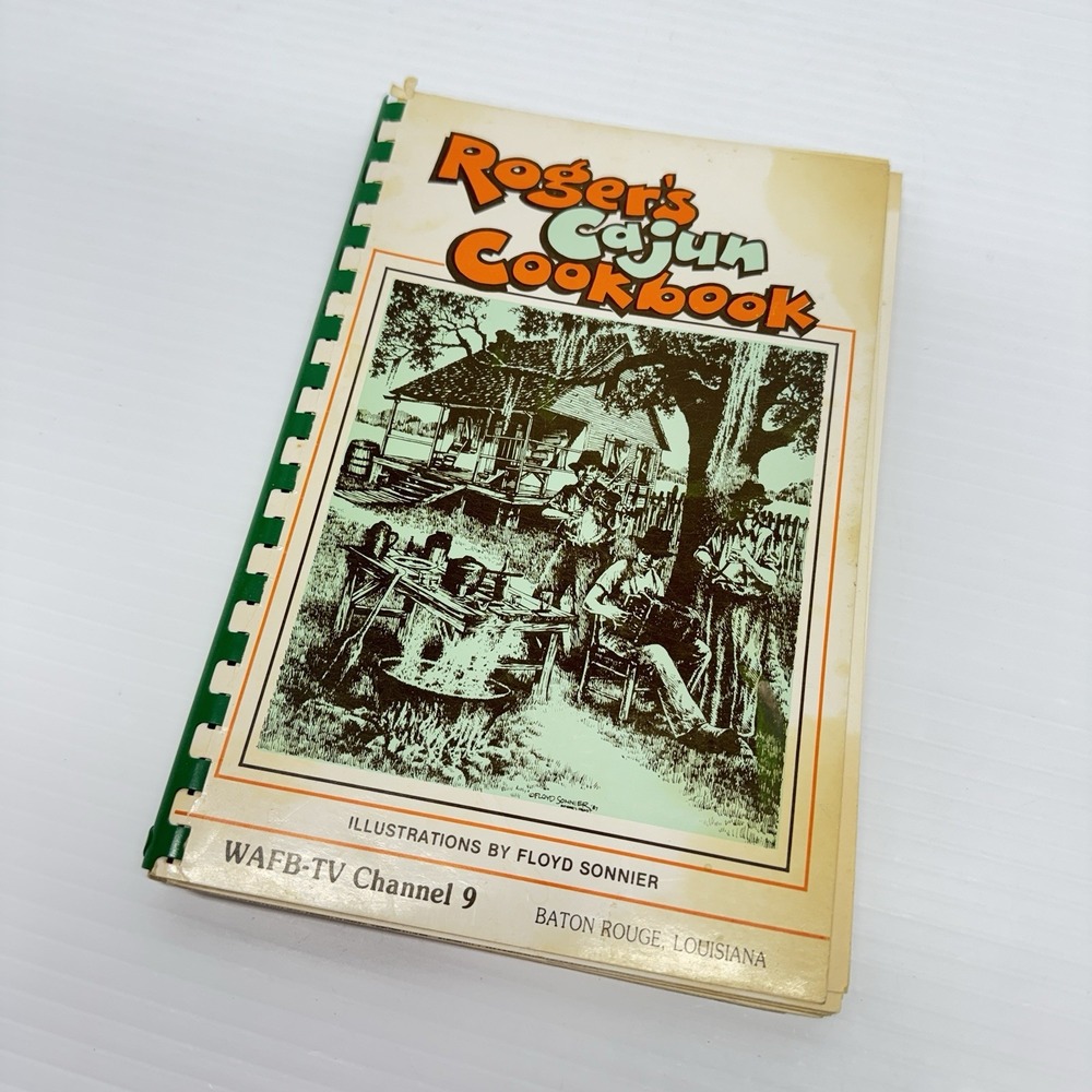 Vintage Vernon Roger Roger's Cajun Cookbook 1987 1st Printing Lousiana